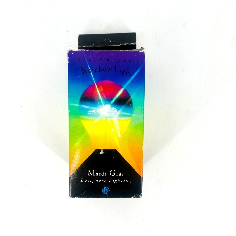 Vintage 1988 The Amazing Rainbow Light Mardi Gras Designers Lighting 40W Bulb